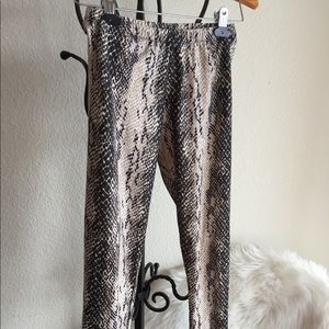 Just One Faux Snakeskin pattern leggings
